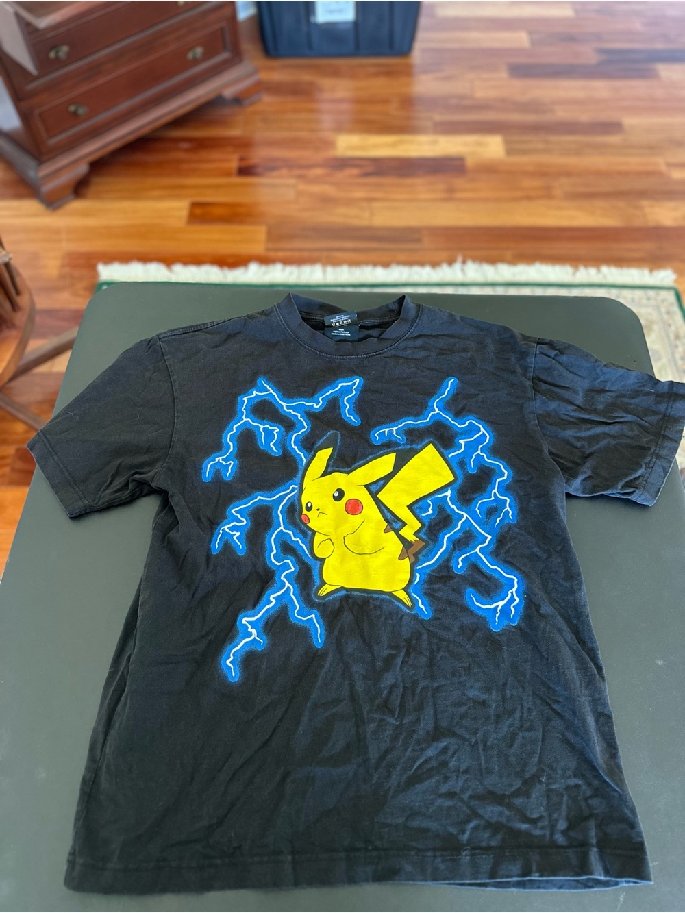 The Hundreds x Pokemon Pikachu Lightning Graphic Tee - Black & Yellow Mens Large